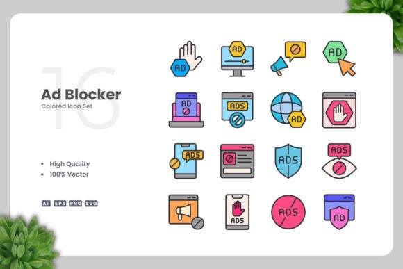 Ad Blocker Color Icons