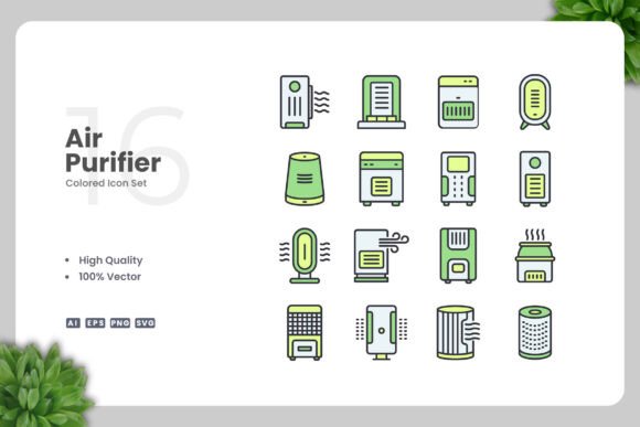 Air Purifier Color Icons