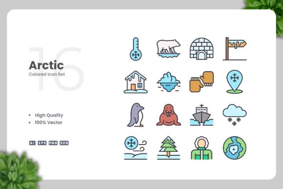 Arctic Color Icons: Graphics and Icons for Modern Design