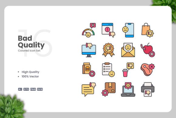 Bad Quality Color Icons: Graphics and Icons for Handmade Creators