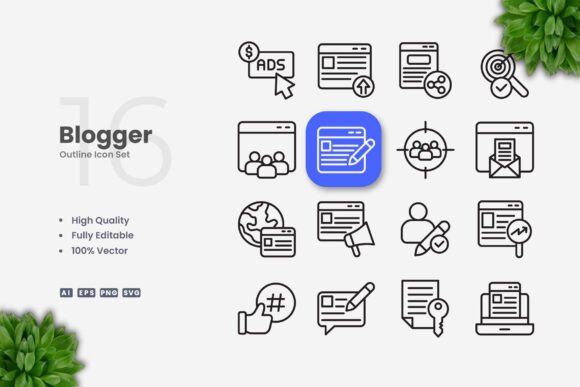 Blogger Icons: Essential Graphics for Digital Sellers
