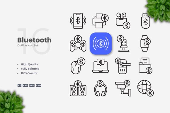 Bluetooth Icons: Essential Graphics for Digital Shops