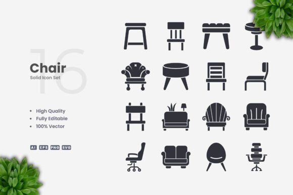 Chair Solid Icons Review