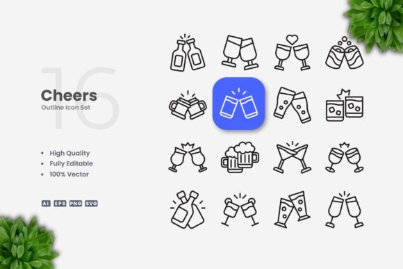 Cheers Icons: Clean Graphics for Modern Branding
