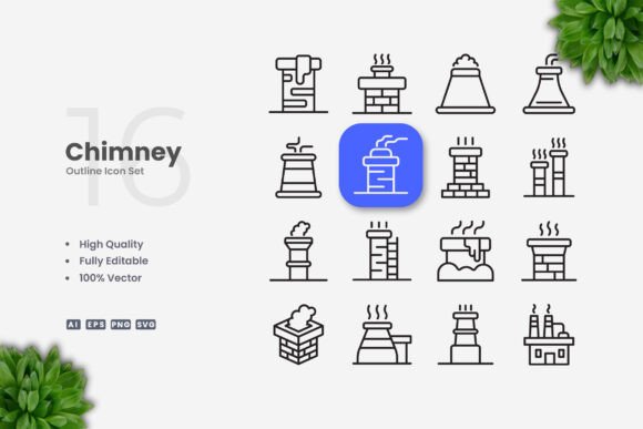 Chimney Icons: Essential Graphics for Sellers