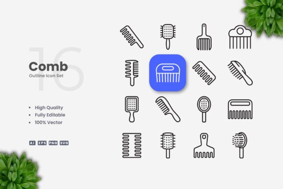 Comb Icons: Clean Graphics for Modern Branding