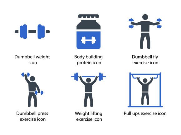 Fitness Gym Icon Set 2: A Designer's Review for Embroidery