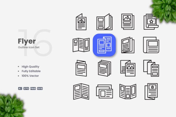 Flyer Icons: Graphics for Every Digital Need