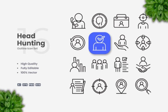 Head Hunting Icons: Graphics and Icons for Modern Design