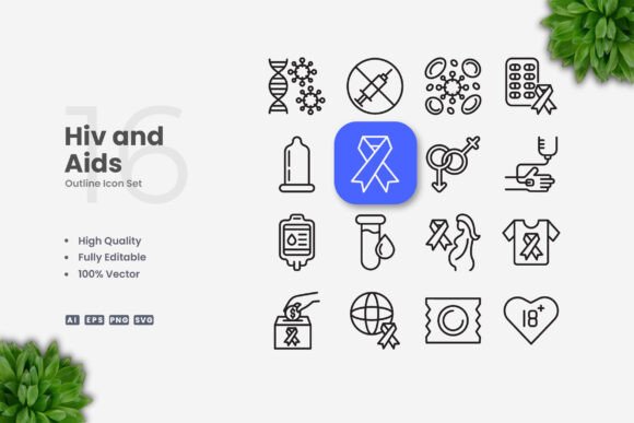 HIV Aids Icons: Graphics and Icons for Impact