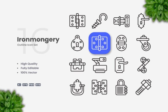 Ironmongery Icons: Graphics and Icons for Digital Sellers