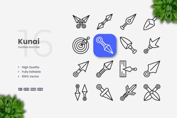 Kunai Icons: Graphics for Clean Design