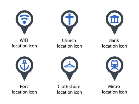 Location Pin Icon Set 4: Essential Graphics for Local Brands