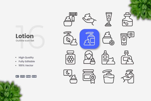 Lotion Icons: Graphics and Icons for Modern Design