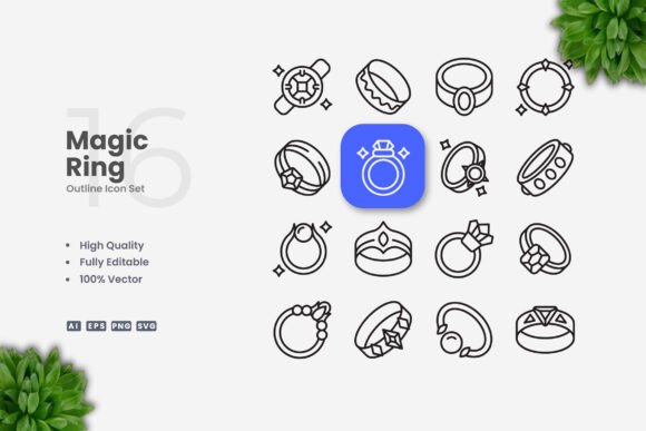 Magic Ring Icons for Graphic Design