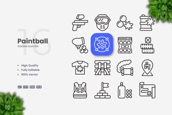 Paintball Icons: Graphics and Icons for Crafting