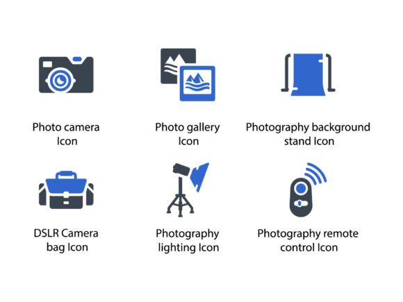 Photography Accessories Icon Set 4: Essential Graphics & Icons