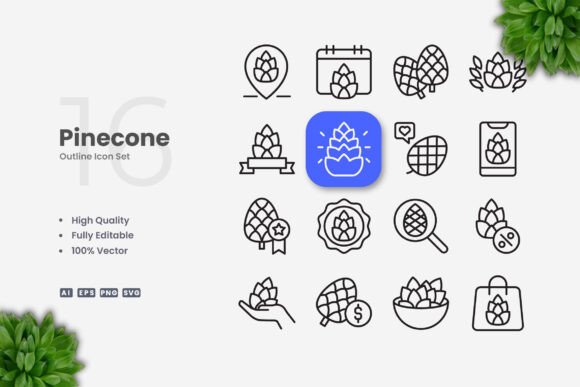 Pinecone Icons: Graphics for Real Crafting