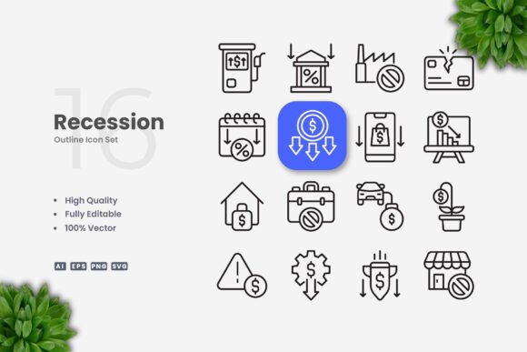 Recession Icons: Graphics and Icons for Digital Sellers