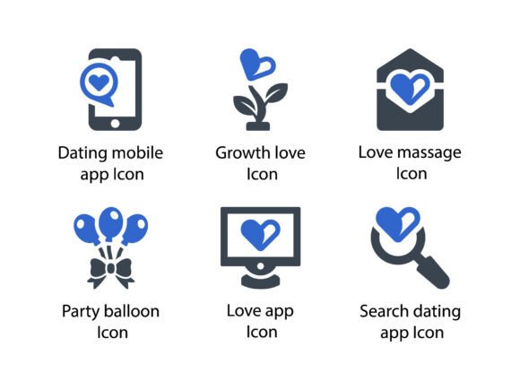 Romance and Love Icon Set 6: Essential Graphics for Crafters