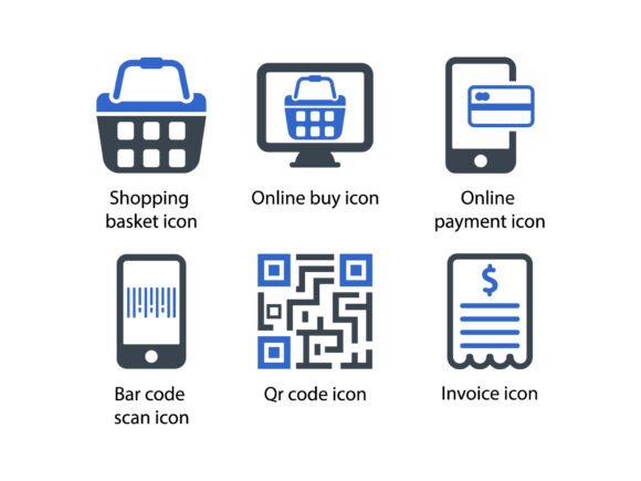 Shopping E Commerce Icon Set 10: Graphics for Crafters