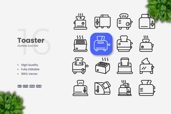 Toaster Icons: Graphics and Icons for Modern Design